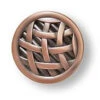 1-1/2" Ribbon And Reed Knob Antique Copper