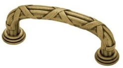 Liberty 3" French Romantics Ribbon & Reed Pull Tumbled Antique Brass