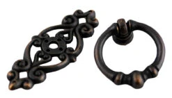 2-1/8" Victorian Ring Pull Dark Antique Copper 18 2-1/8" Victorian Ring Pull Dark Antique Copper -D'Lawless Hardware Shop ring pull venetian bronze copper victorian style 11 30520.1658847724