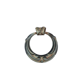 Liberty 2" French Lace Ring Drop Pull Tumbled Red Antique