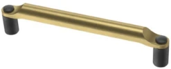 Liberty 5" Riveted Pull Brushed Brass With Soft Iron