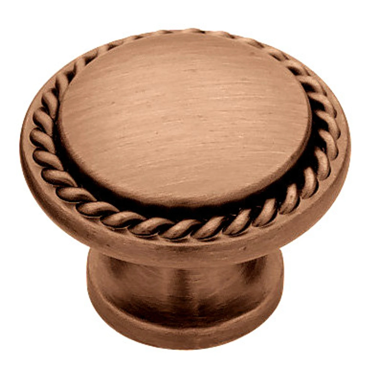 Liberty 1-3/16" Rope Edged Knob Brushed Satin Red Antique 1 Liberty 1-3/16" Rope Edged Knob Brushed Satin Red Antique