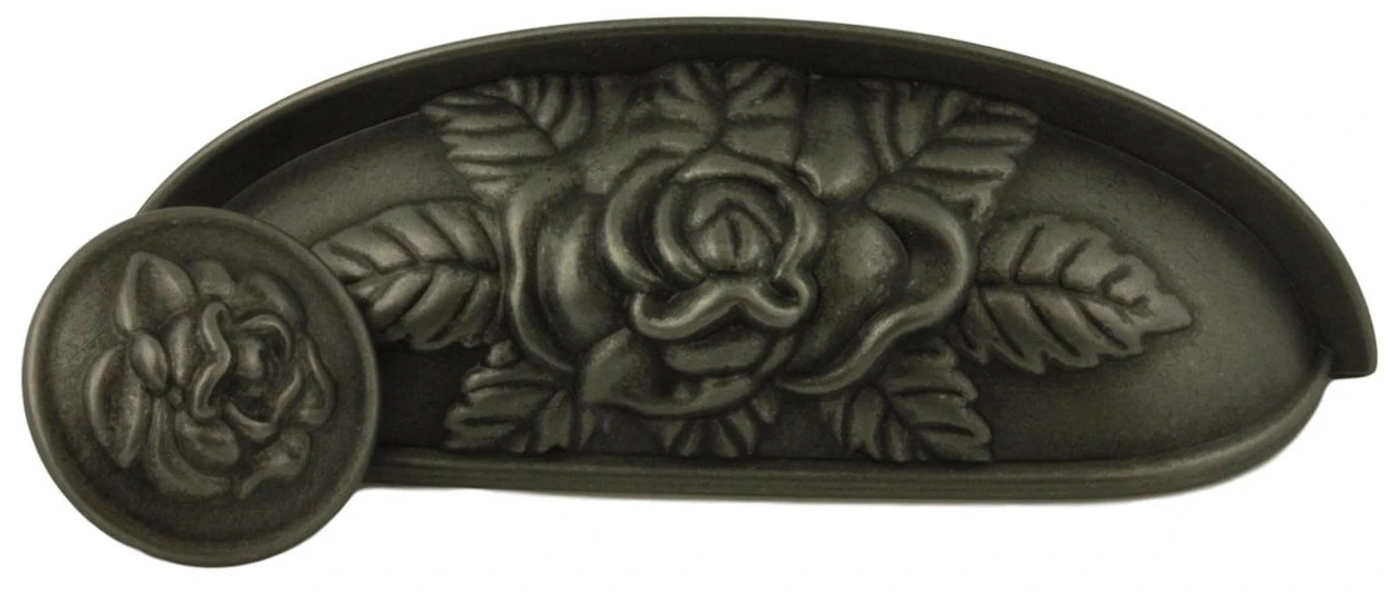1-1/4" Old Rose Knob Antique Pewter 9 1-1/4" Old Rose Knob Antique Pewter - Image 9