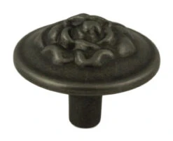 1-1/4" Old Rose Knob Antique Pewter
