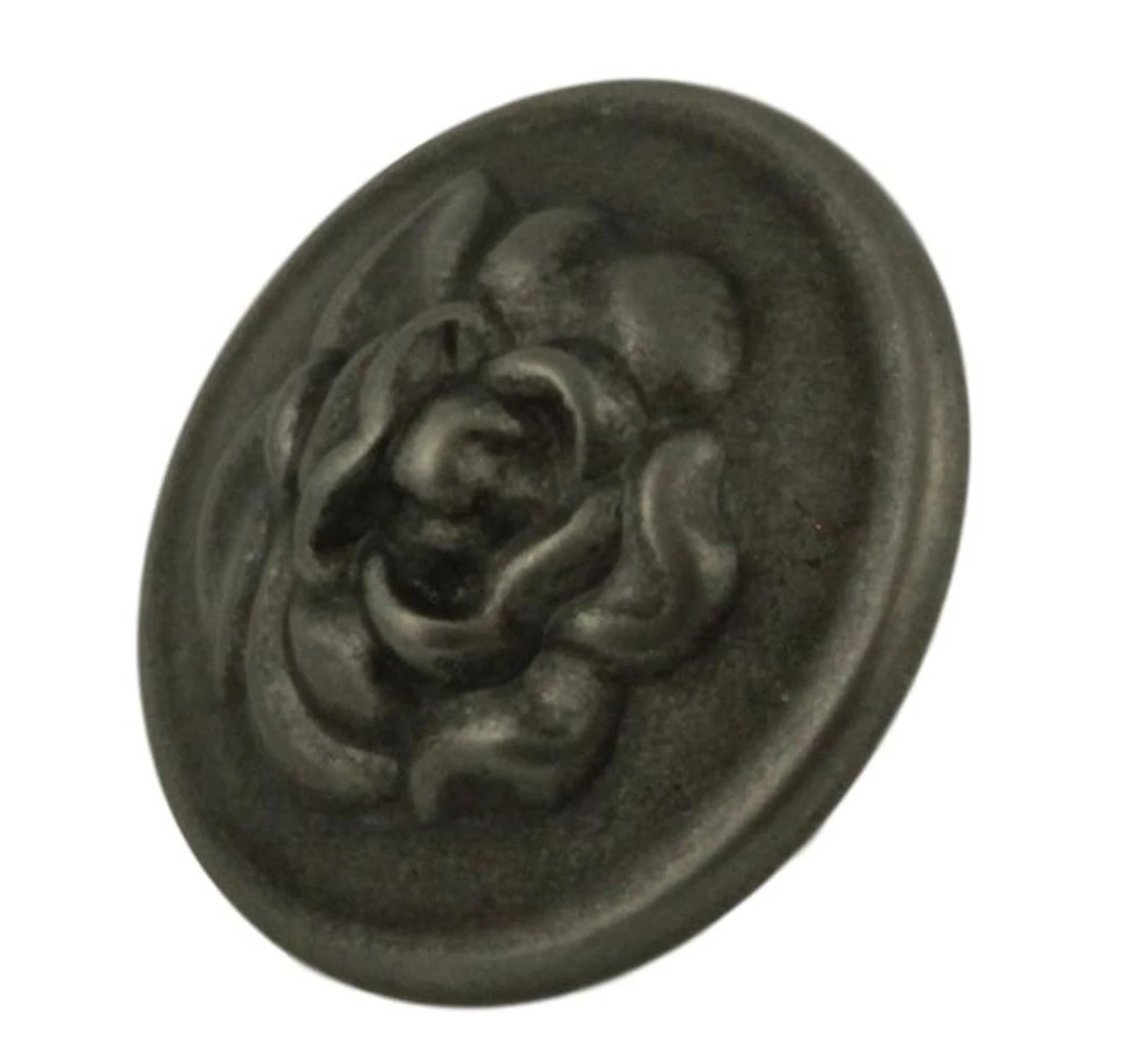 1-1/4" Old Rose Knob Antique Pewter 2 1-1/4" Old Rose Knob Antique Pewter - Image 2