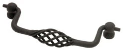 Liberty 5" Forged Iron Collection Bird Cage Bail Pull Flat Black