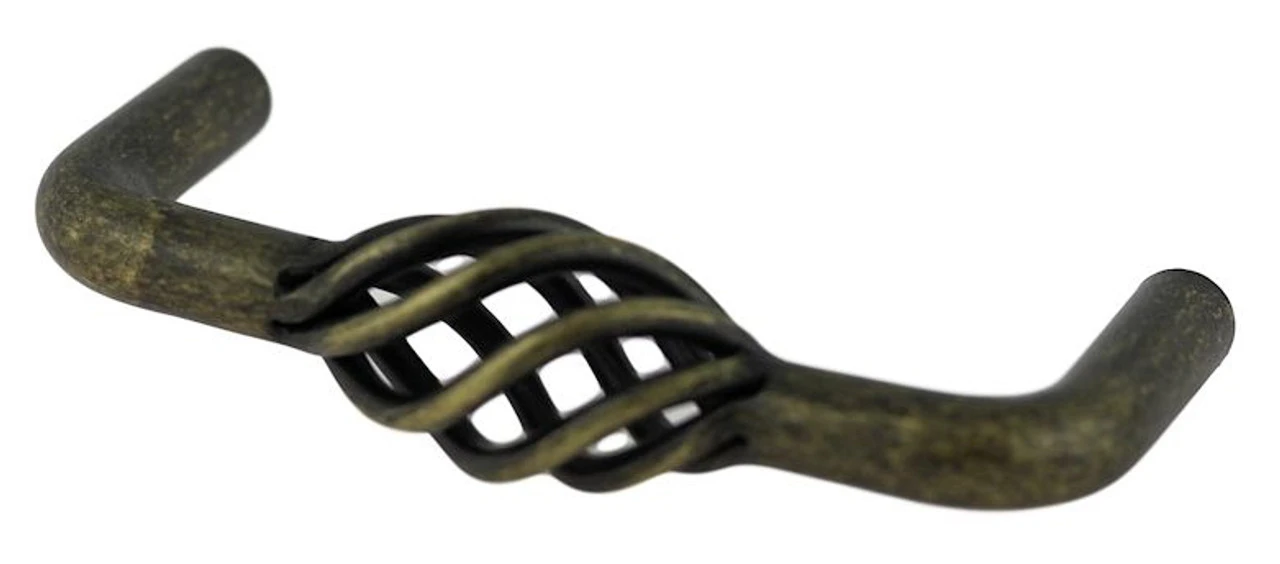 3" Rustic Bird Cage Pull Dark Antique Brass 1 3" Rustic Bird Cage Pull Dark Antique Brass