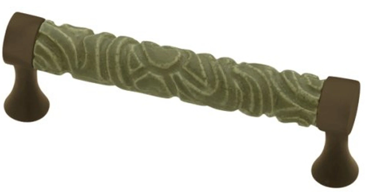 Liberty 3-3/4" Sage Ceramic Totem Pole Pull Flat Black 1 Liberty 3-3/4" Sage Ceramic Totem Pole Pull Flat Black