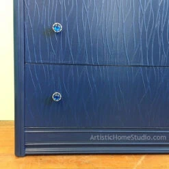 Liberty 1-1/4" Glass Lilly Knob Sapphire And Brushed Satin Pewter -D'Lawless Hardware Shop sapphire glass lilly brushed satin pewter knob 1 1 4 36 95509.1657740182