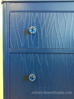 Liberty 1-1/4" Glass Lilly Knob Sapphire And Brushed Satin Pewter -D'Lawless Hardware Shop sapphire glass lilly brushed satin pewter knob 1 1 4 38 20828.1657740182