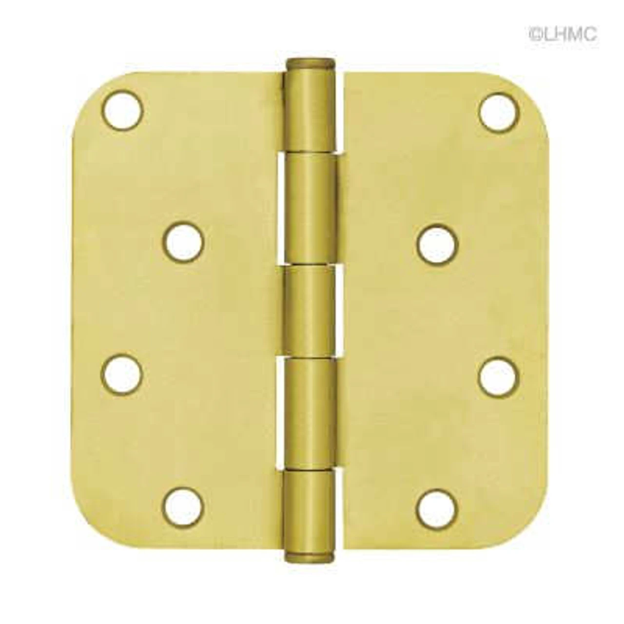 Liberty Satin Brass Hinge - 4" 5/8" Radius - Round Corner LQ-HN0012G-SB-U 1 Liberty Satin Brass Hinge - 4" 5/8" Radius - Round Corner LQ-HN0012G-SB-U