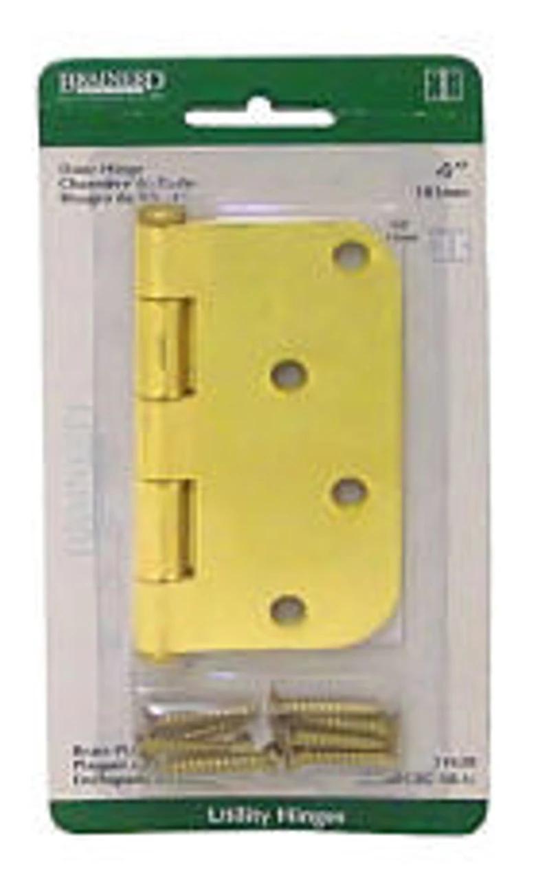 Liberty Satin Brass Hinge - 4" 5/8" Radius - Round Corner LQ-HN0012G-SB-U 2 Liberty Satin Brass Hinge - 4" 5/8" Radius - Round Corner LQ-HN0012G-SB-U - Image 2
