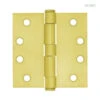 Liberty Satin Brass Hinge - 4" - Square Corner - Full Mortise LQ-HN0040G-SB-U