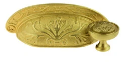 1-3/16" Baroque Scroll Work Knob Satin Brass 20 1-3/16" Baroque Scroll Work Knob Satin Brass -D'Lawless Hardware Shop satin brass matching hardware 1 64041.1657723256