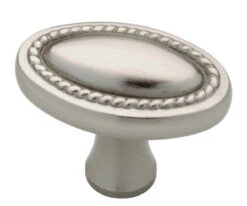 Liberty 1-1/4" Oval Rope Edge Knob Satin Nickel