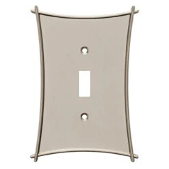 Liberty Bellaire Decorative Single Switch Plate, Satin Nickel W23365-SN-U