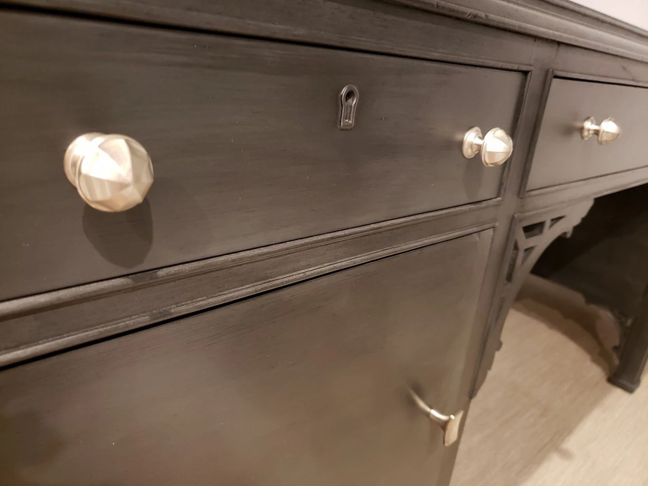 (As-Is) 1" Retro Sloped Rectangle Knob Satin Nickel 5 (As-Is) 1" Retro Sloped Rectangle Knob Satin Nickel - Image 5