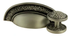 Liberty 3" Hammered Cup Pull Brushed Satin Pewter -D'Lawless Hardware Shop satin pewter hammered cup pull 3 lq pbf717y bsp c 3 38385.1658846292
