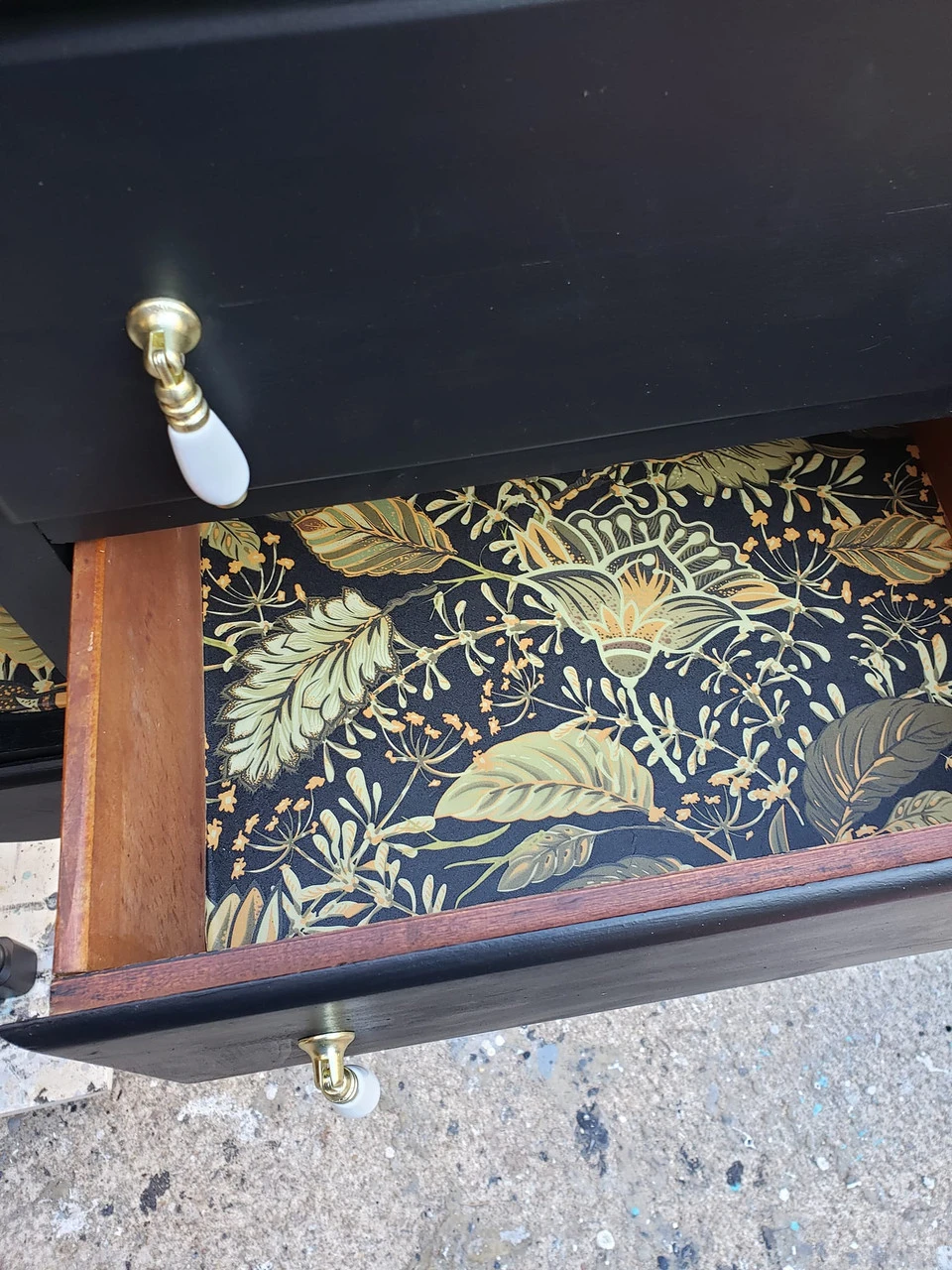 2-5/8" Teardrop Pendant Drop Pull White Ceramic & Satin Brass 20 2-5/8" Teardrop Pendant Drop Pull White Ceramic & Satin Brass - Image 20