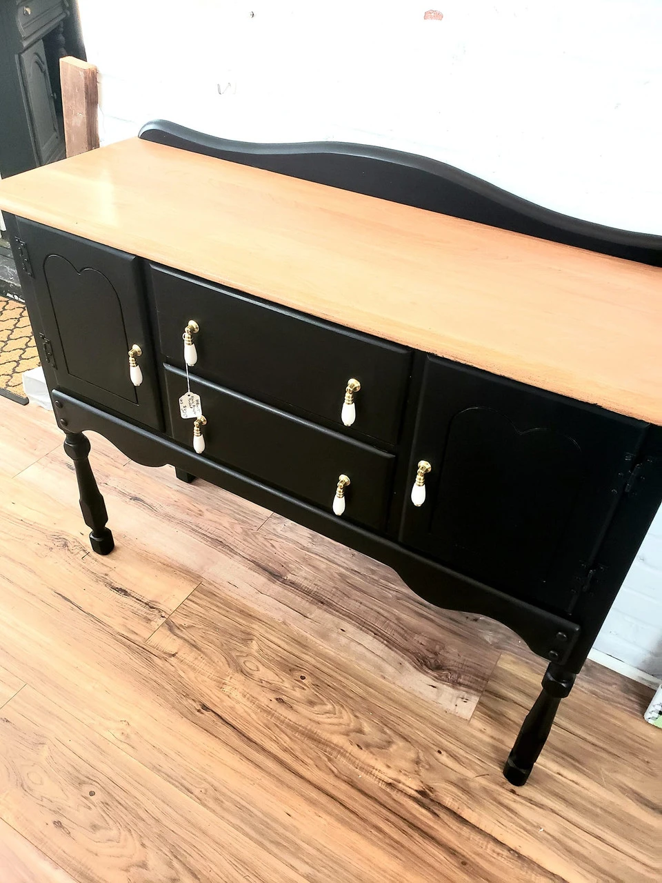 2-5/8" Teardrop Pendant Drop Pull White Ceramic & Satin Brass 19 2-5/8" Teardrop Pendant Drop Pull White Ceramic & Satin Brass - Image 19