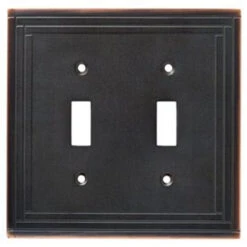 Liberty Selby Double Switch Plate - Bronze W/ Copper (144051)