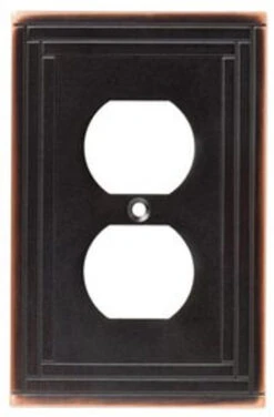 Liberty Selby Duplex Outlet Cover - Bronze W/ Copper (144054)