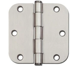 House Door Hinge 3 1/2" Satin Nickel Door Hinge 5/8" Radius HN0011G-SN-U