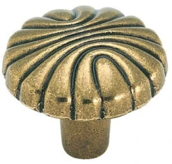 Amerock 1-1/4" Rustic Shell Knob Antique Brass