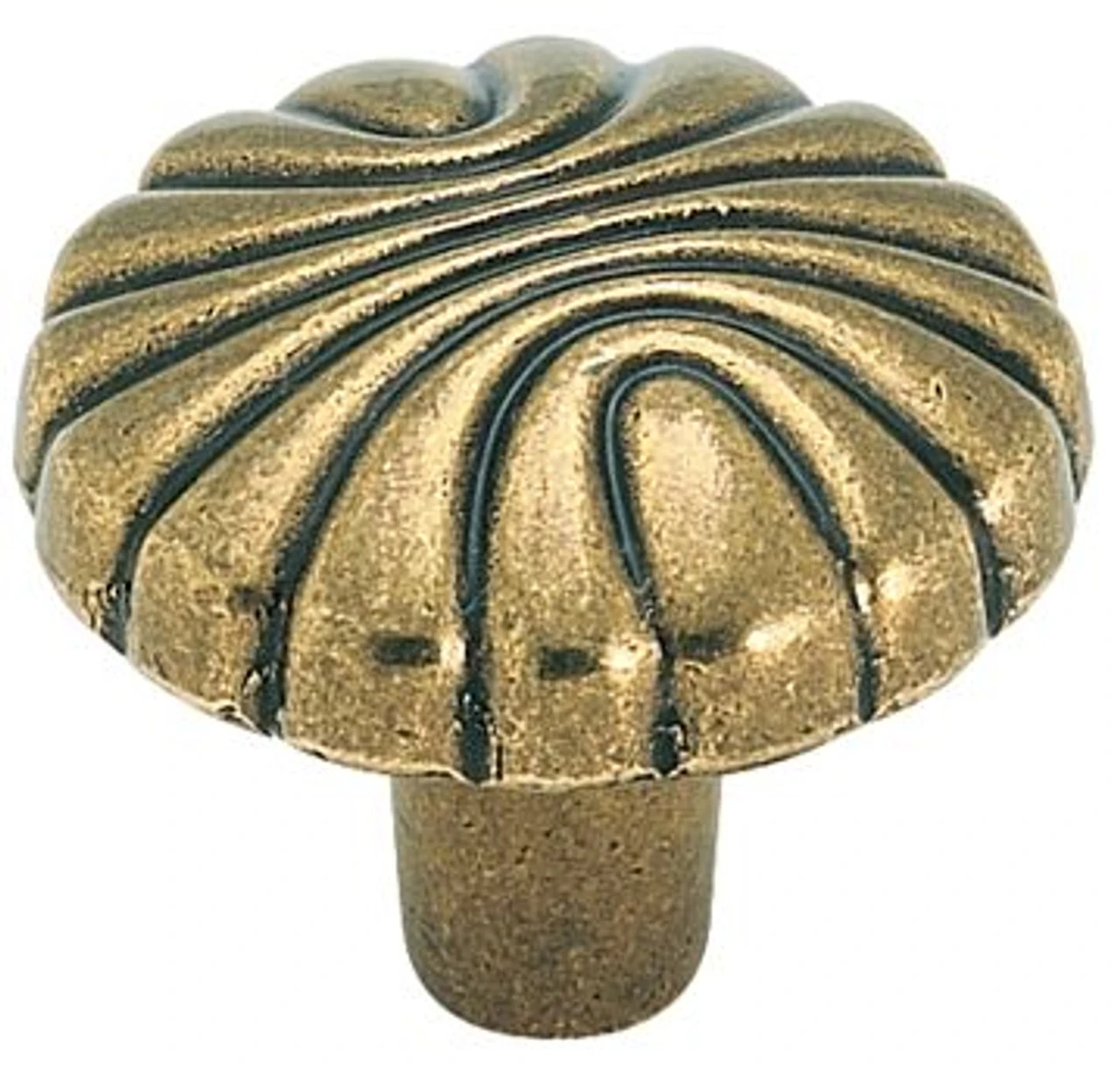 Amerock 1-1/4" Rustic Shell Knob Antique Brass 1 Amerock 1-1/4" Rustic Shell Knob Antique Brass