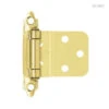Single 3/8" Offset Self Closing Hinge - Bumpers - Screws -Brass Plated