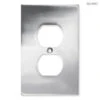 Liberty Single Duplex Concave Wall Plate Polished Chrome L-66894