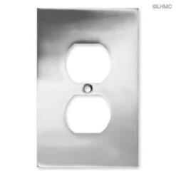 Liberty Single Duplex Concave Wall Plate Polished Chrome L-66894