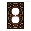 Liberty Single Duplex Wall Plate French Lace Sponged Copper (64266)