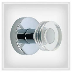 Single Prong Hook W/ Clear Acrylic Accent