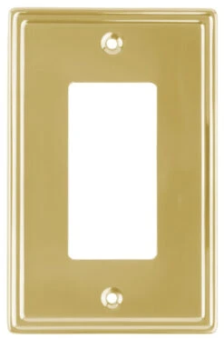 Liberty Single Rocker Switch Wall Plate In Polished Solid Brass LQ-W207BMP-PL-U
