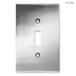 Liberty Single Switch Concave Wall Plate Polished Chrome L-66896