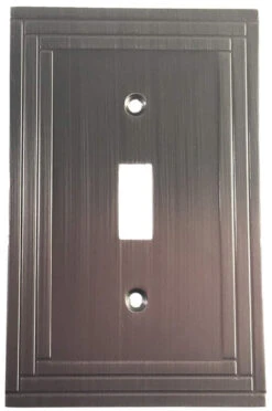 Allen + Roth - Lexington - Single Switch Plate Heirloom Silver