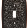 Liberty Single Switch Wall Plate - Hammered Bronze W/ Highlights (144036)
