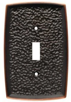 Liberty Single Switch Wall Plate - Hammered Bronze W/ Highlights (144036)