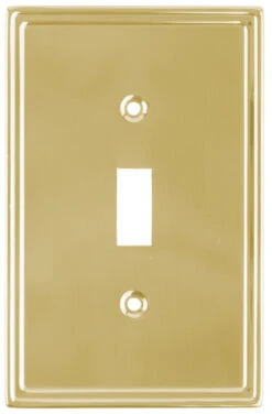 Liberty Single Switch Wall Plate In Solid Cast Brass LQ-201BMP-PL-U