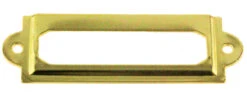 Small Brass Plated Label Holder - 2-3/8" DL-C1422-BP