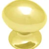 Liberty 1" Fusilli Football Knob Brass Plated