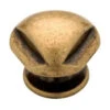7/8" Small Mission Triangle Knob Antique Brass