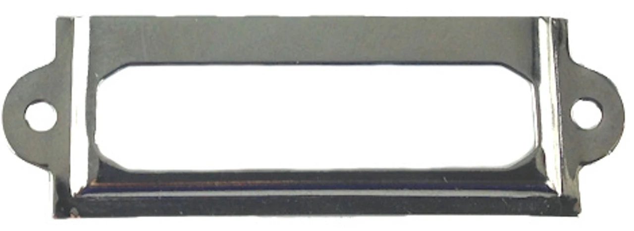 Small Nickel Plated Label Holder - 2 3/8" DL-C1422-NP 1 Small Nickel Plated Label Holder - 2 3/8" DL-C1422-NP