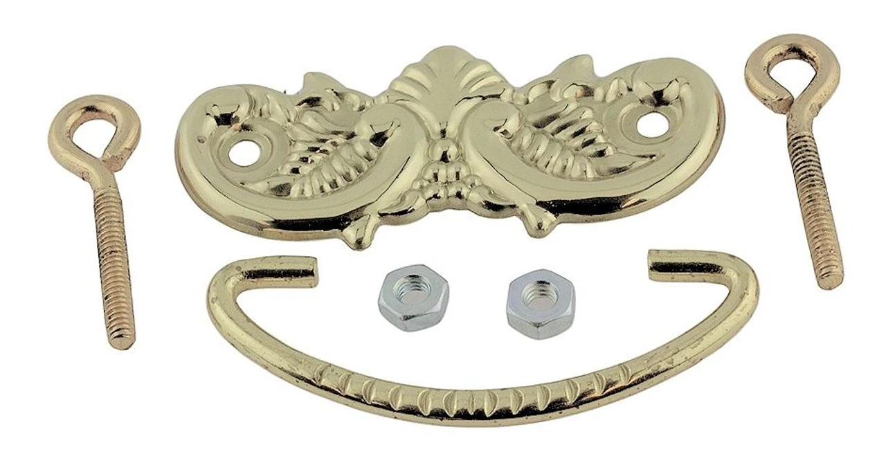 2" Small Classic Victorian Bail Pull Solid Polished Brass 2 2" Small Classic Victorian Bail Pull Solid Polished Brass - Image 2