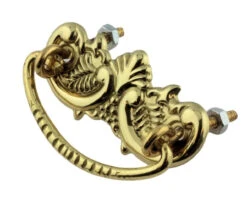 2" Small Classic Victorian Bail Pull Solid Polished Brass