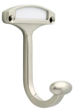 Name Tag Coat, Hat & School Bag Hook - Satin Nickel - 133079