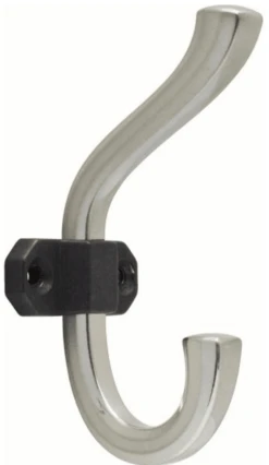 Liberty Soft Iron And Satin Nickel Dual Tone Coat Hook - 1 5/8"