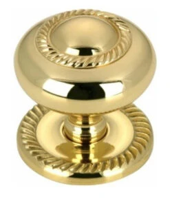 Liberty 1-1/4" Rope Design Knob & Backplate Solid Brass