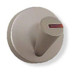 Liberty Solid Brass Decorator's Coat Hook - Satin Nickel With Amber Accent LQ-112446